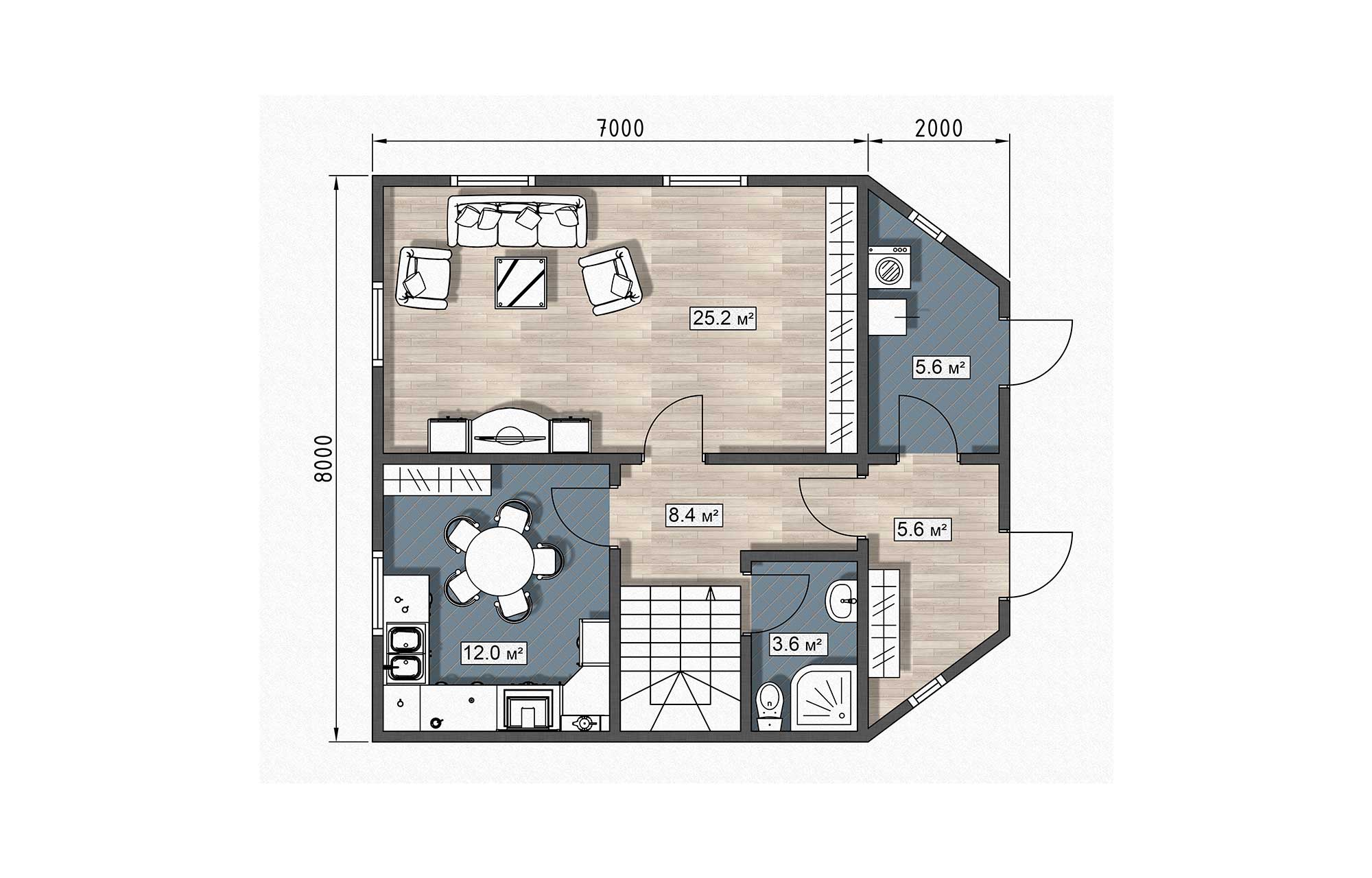План дома Каркасный дом «Кизи»