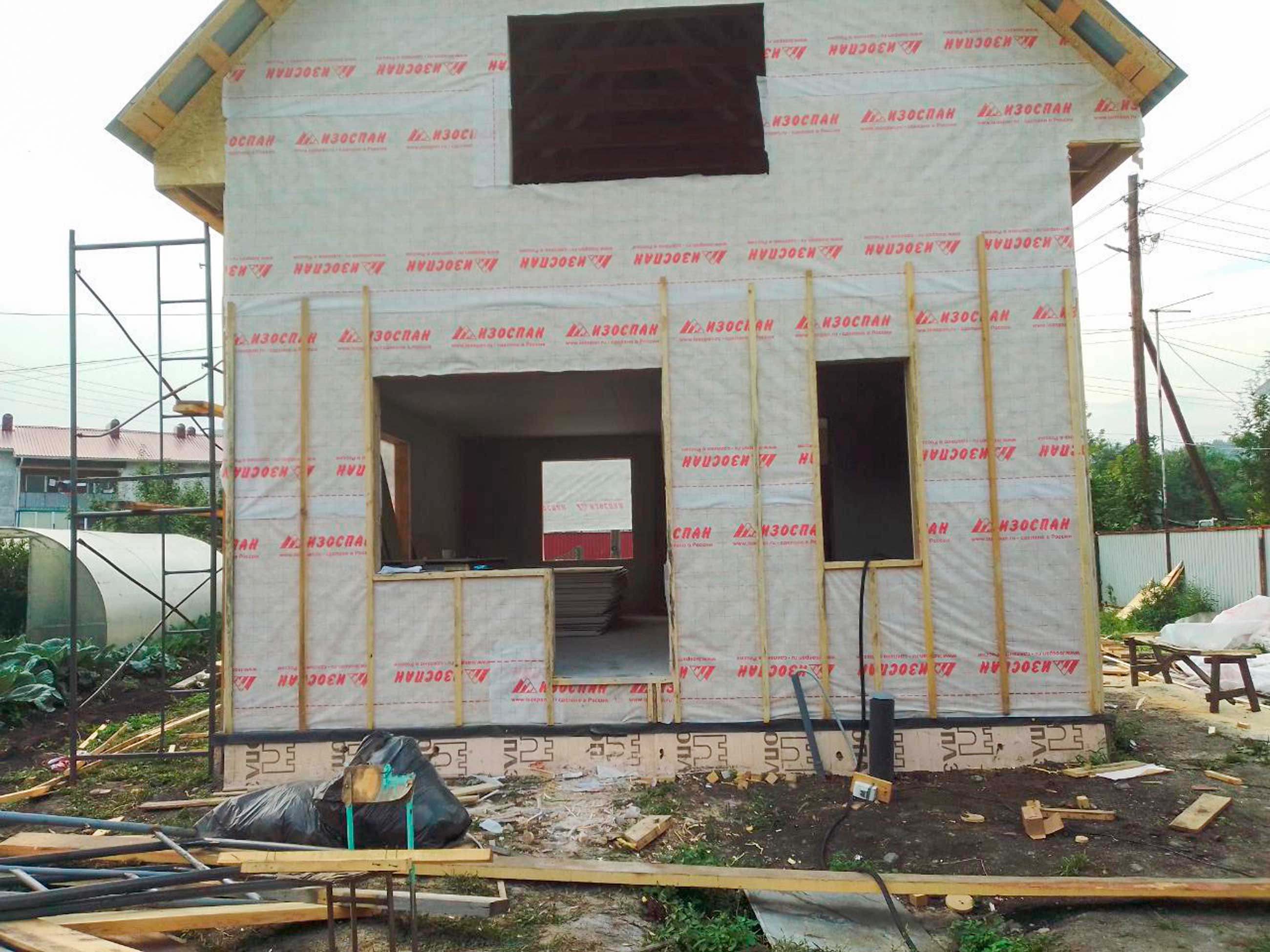Ход строительства Каркасный дом в с.Соузга Республики Алтай