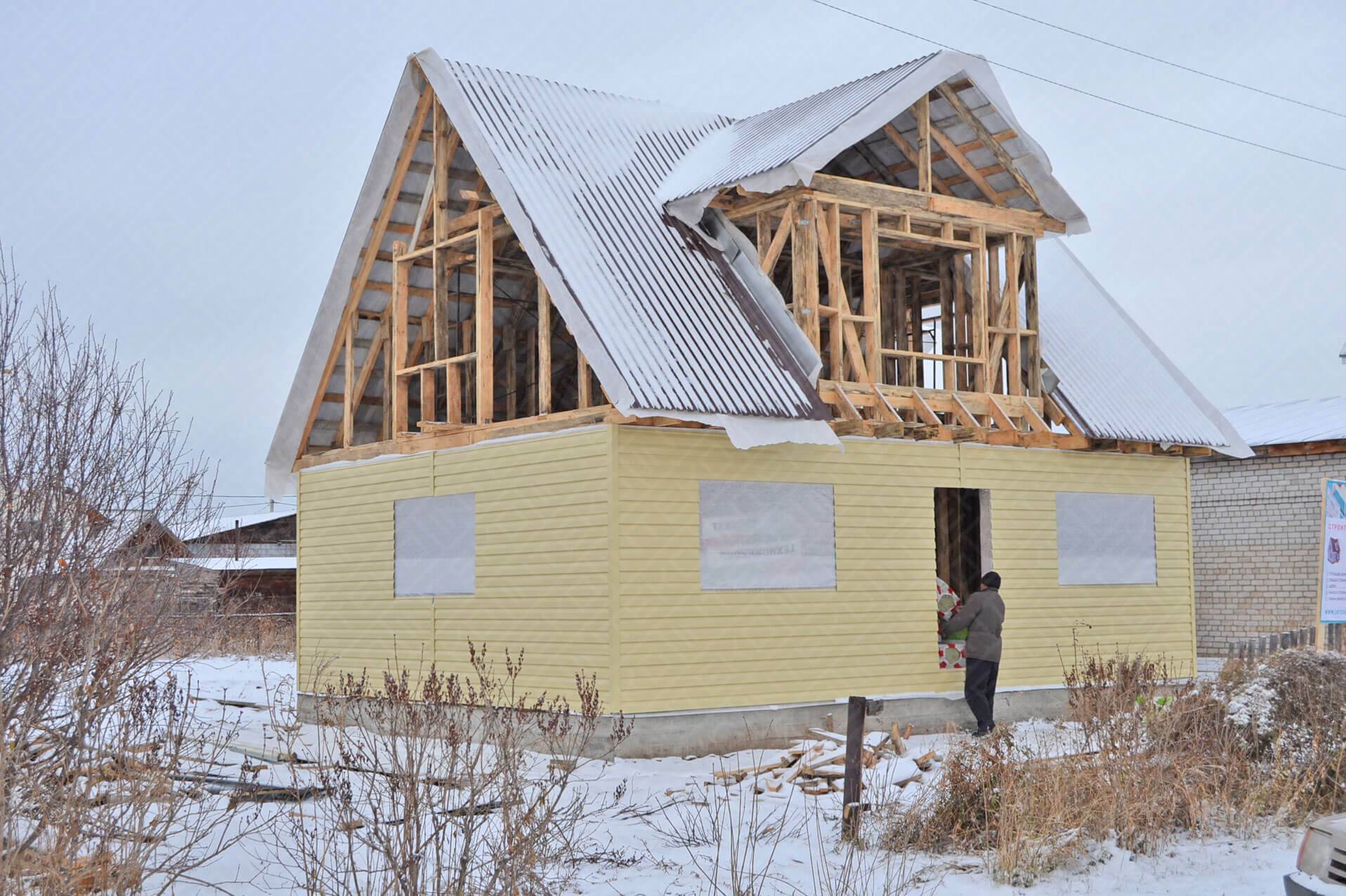 Ход строительства Каркасный дом в г.Рубцовске