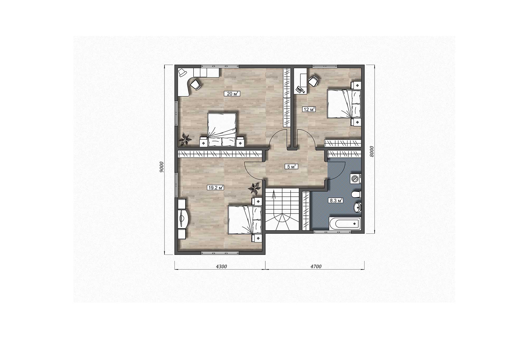 План дома Каркасный дом «Вики»