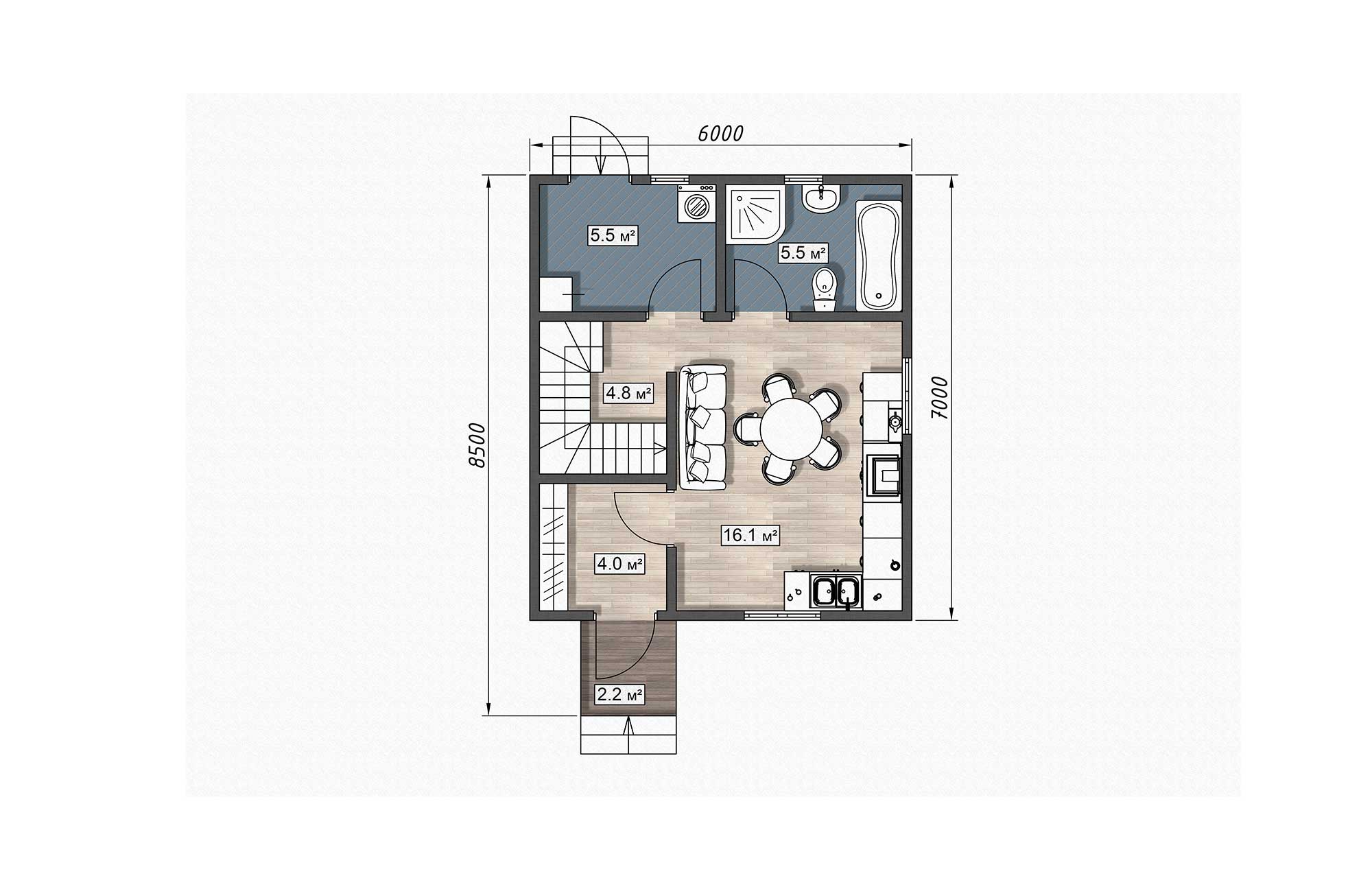 План дома Каркасный дом «Макогон»