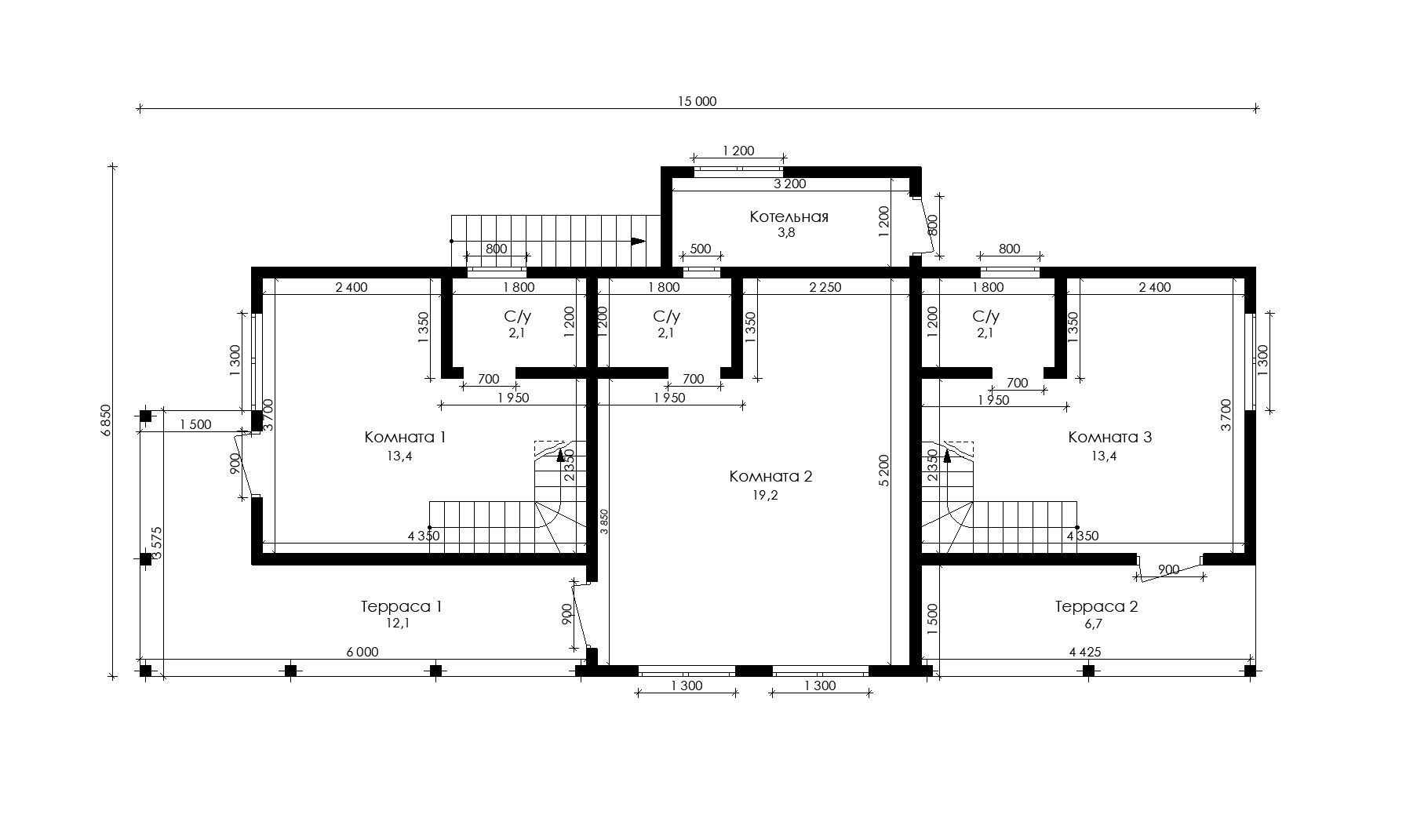 План дома Каркасный дом гостиничного типа в ипотеку в г.Белокуриха