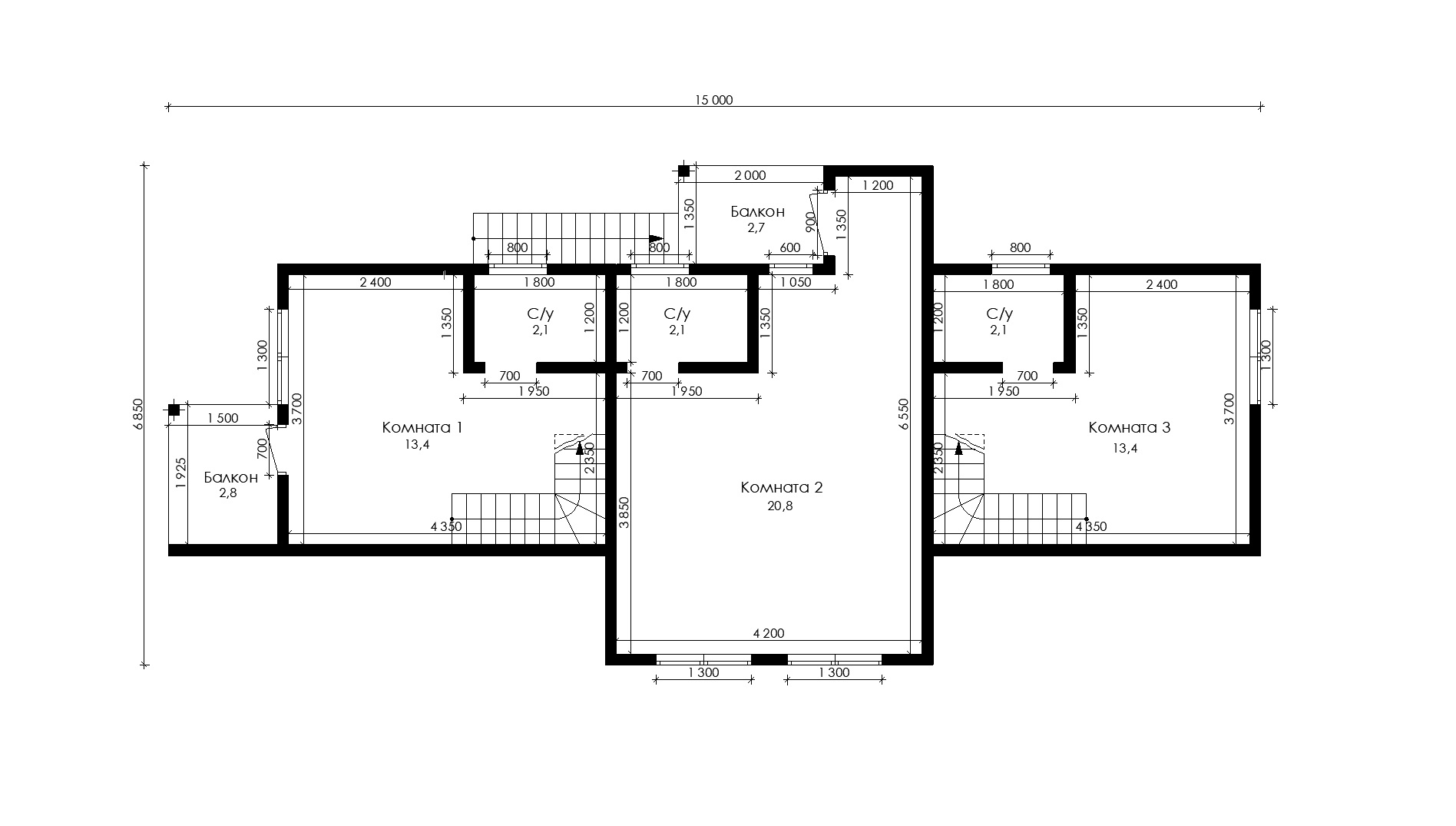 План дома Каркасный дом гостиничного типа в ипотеку в г.Белокуриха