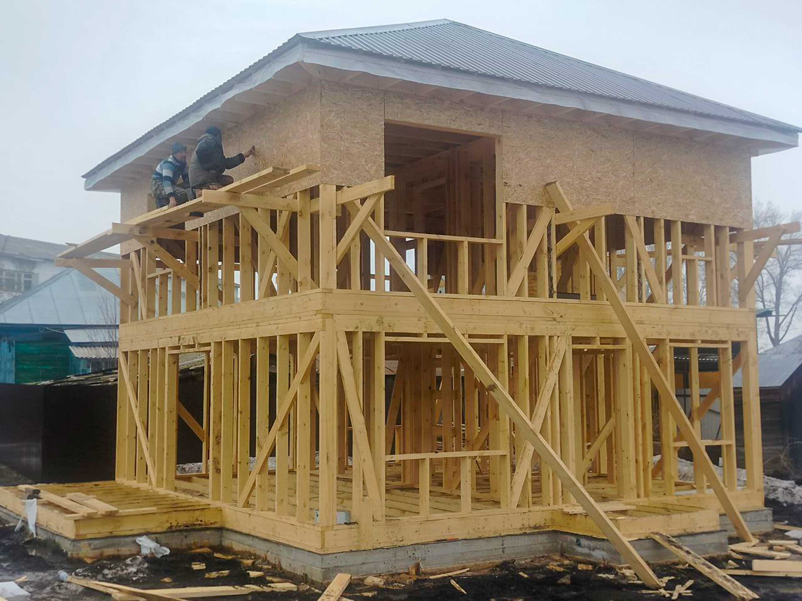 Ход строительства Строительство каркасного дома в ипотеку в с.Алтайское