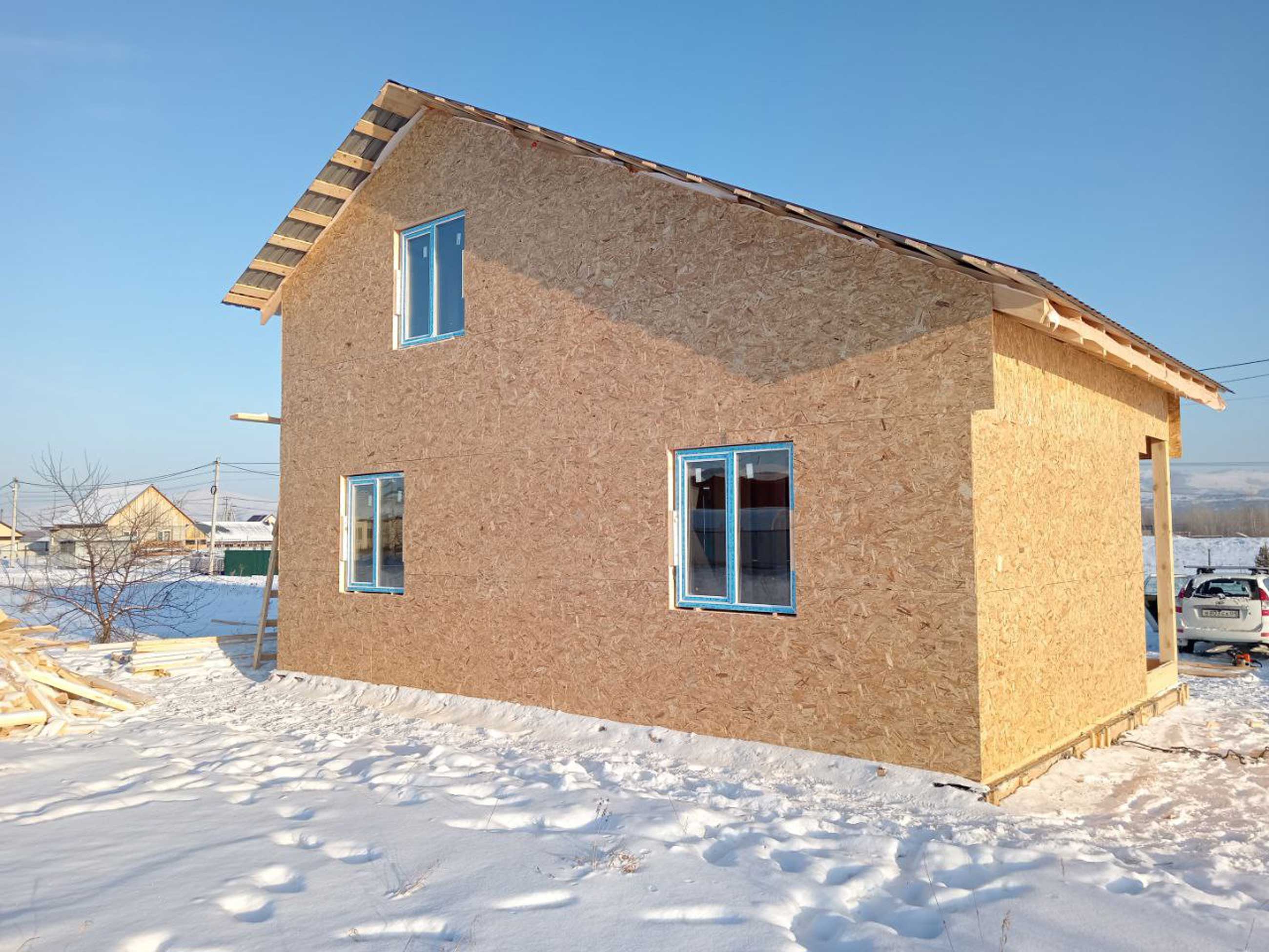 Ход строительства Строительство каркасного дома в с.Подгорное Республики Алтай