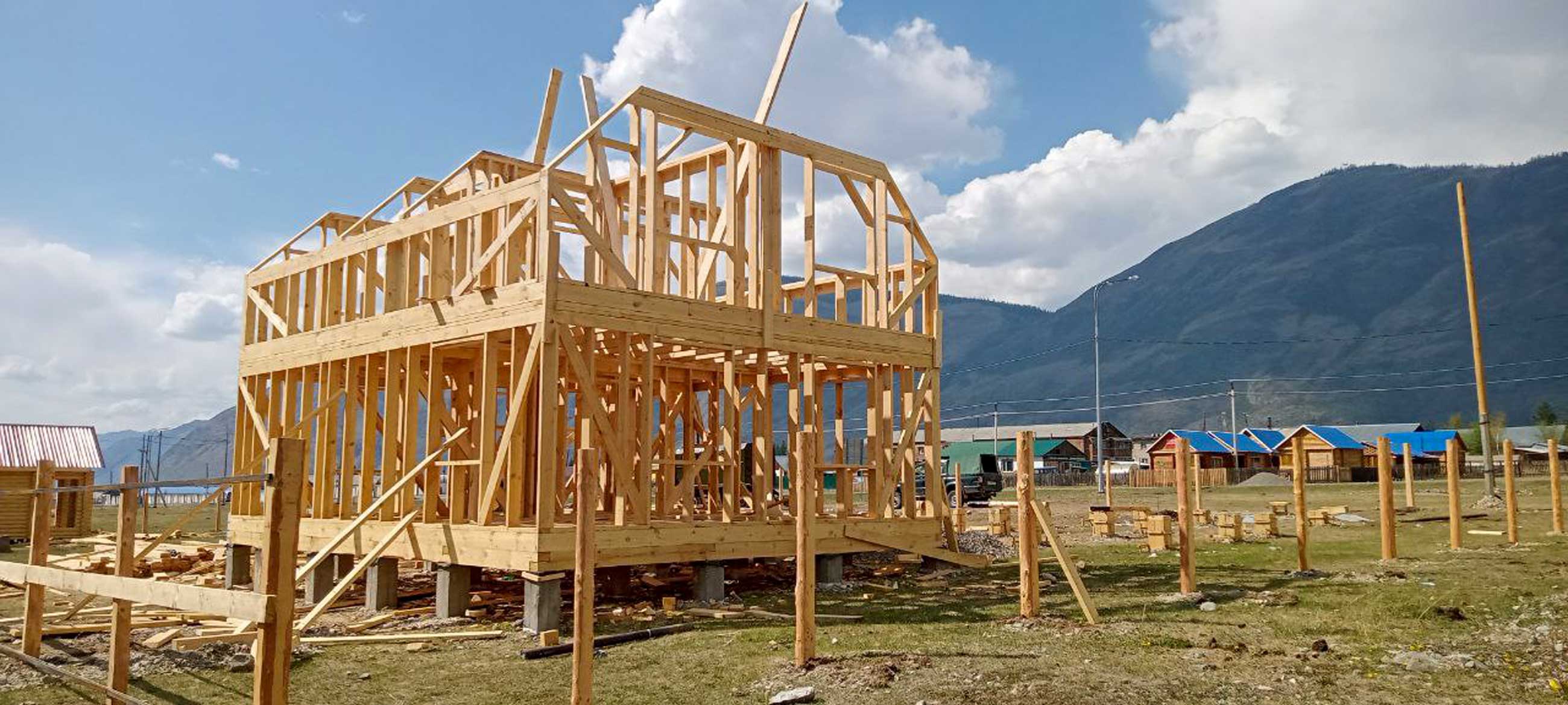 Ход строительства Строительство каркасного дома в с.Акташ Республики Алтай №1