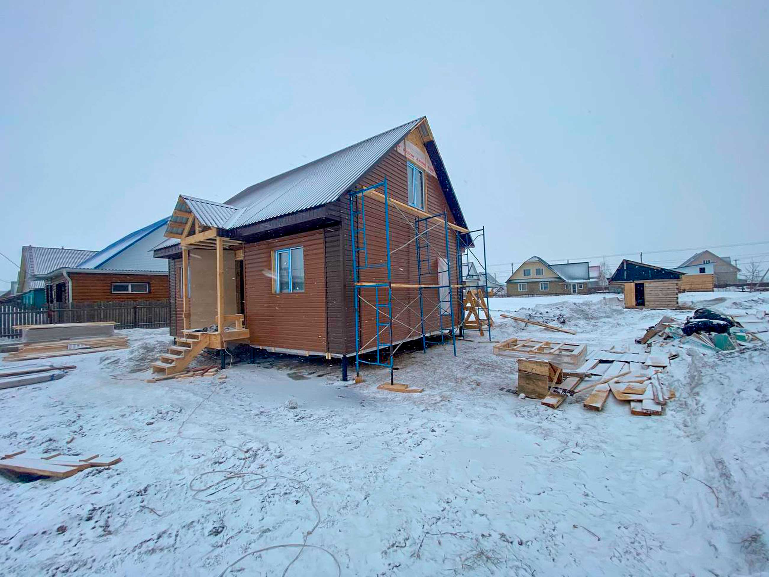 Ход строительства Строительство каркасного дома в ипотеку в г.Рубцовске