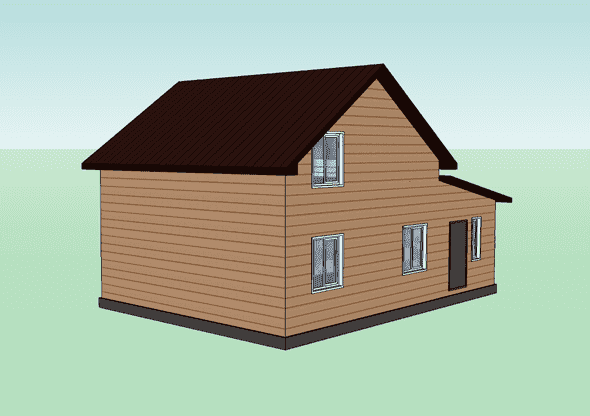 План дома Каркасный дом с гаражом в ипотеку в г.Алейске