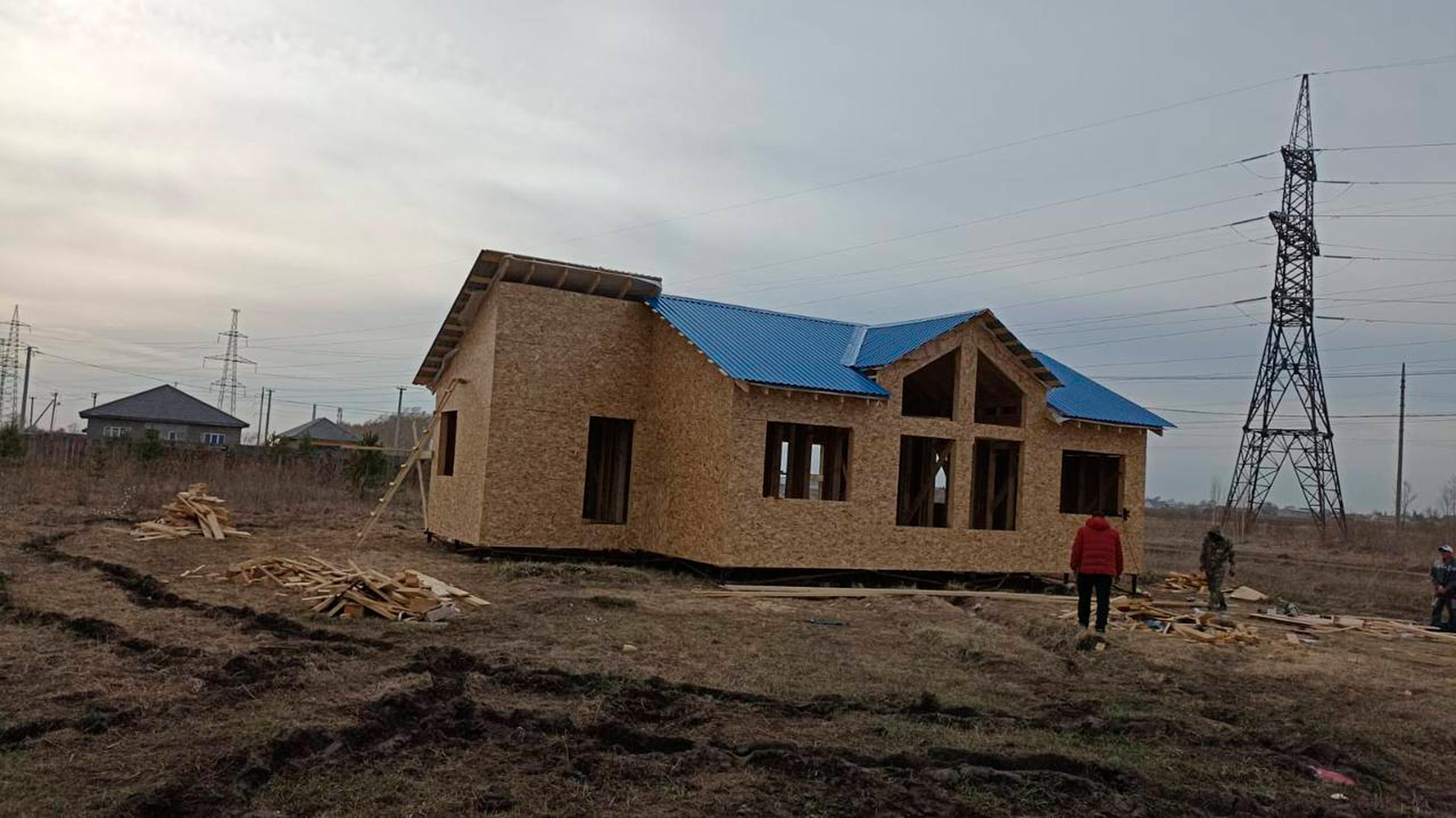 Ход строительства Строительство каркасного дома в ипотеку в п.Новый Первомайского района