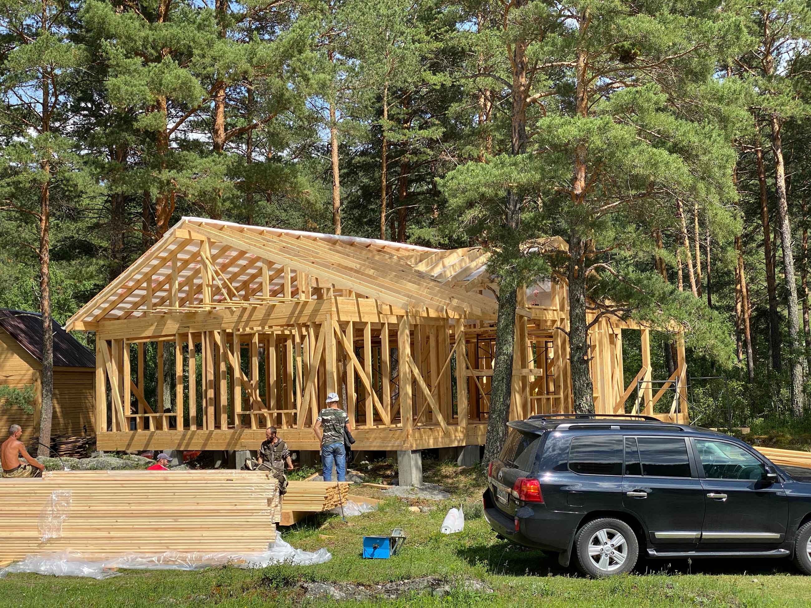 Ход строительства Строительство каркасного дома в с.Аюла Республики Алтай