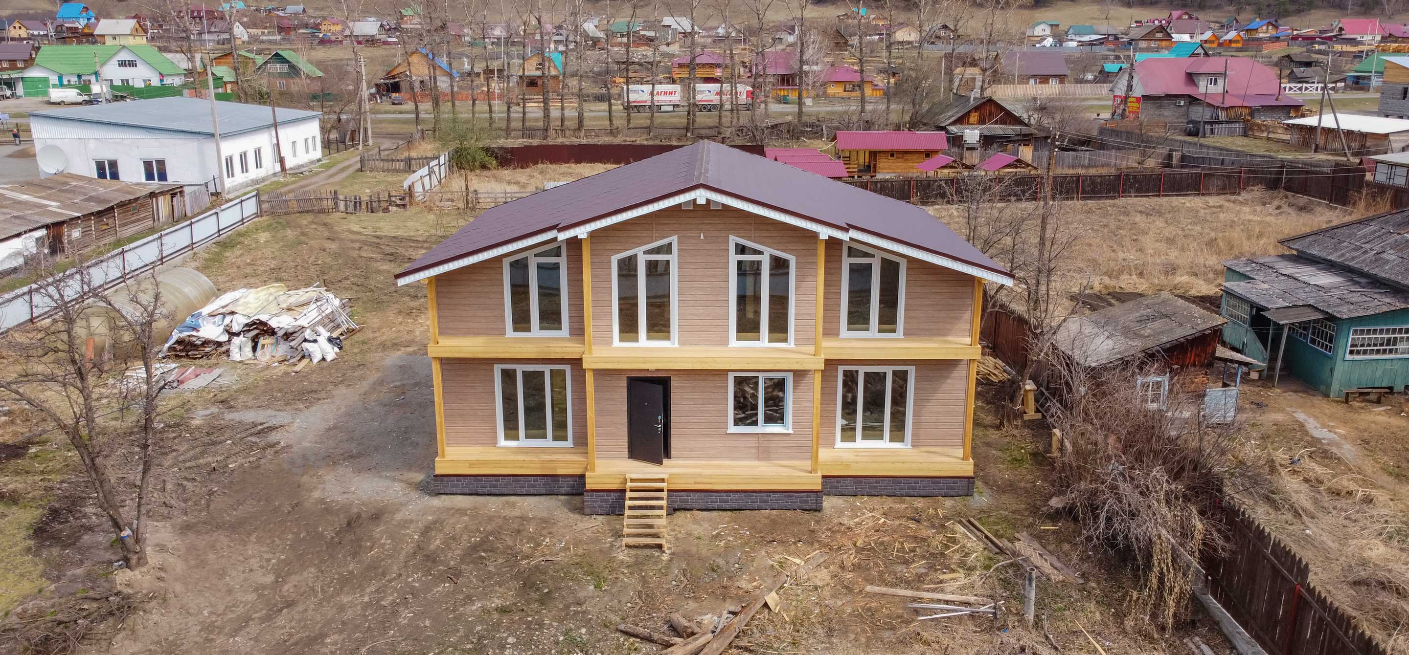 Строительство каркасного дома гостиничного типа в с.Элекмонар Республики Алтай