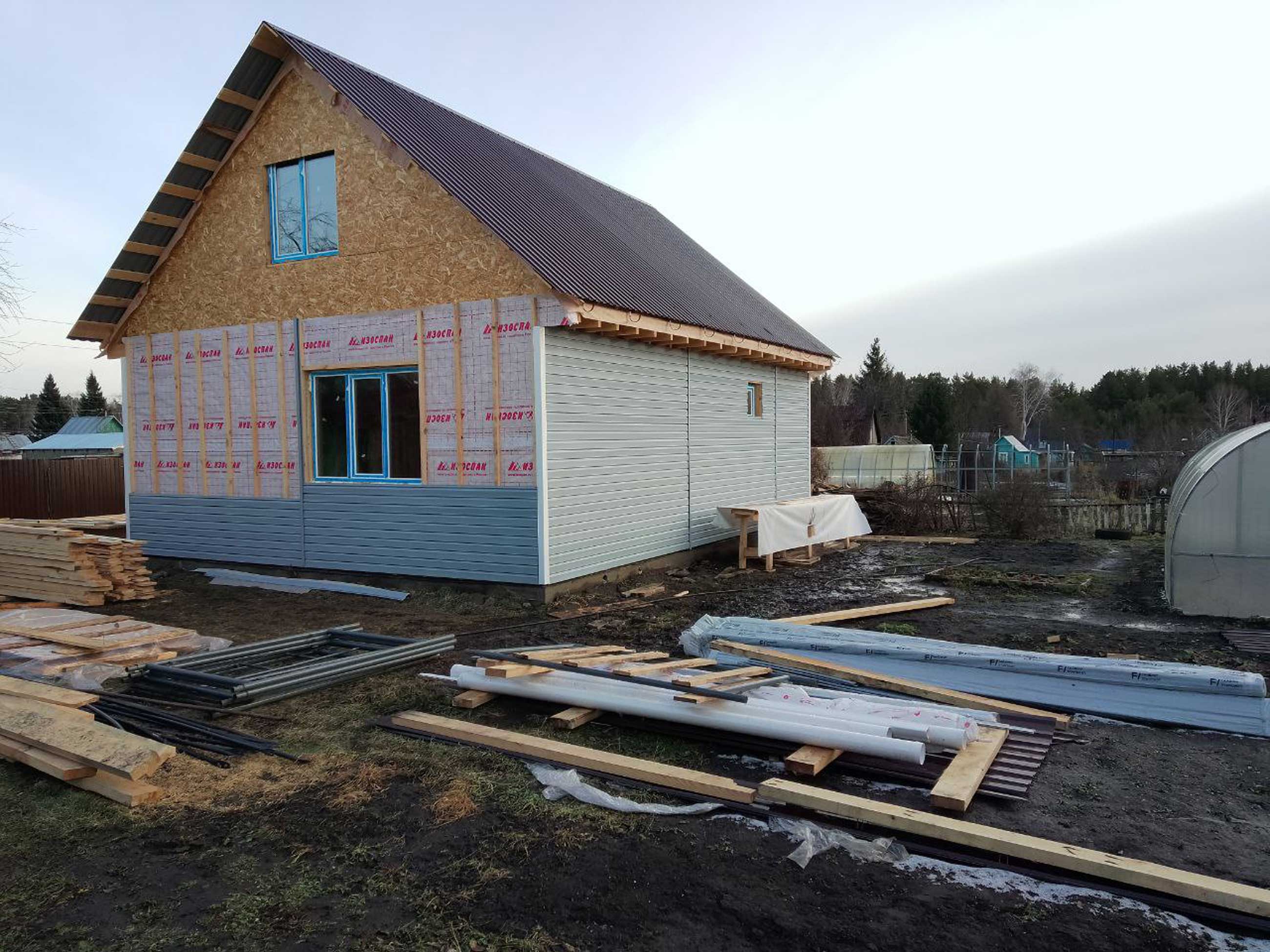 Ход строительства Строительство каркасного дома в ипотеку в СНТ Текстильщик г.Барнаула