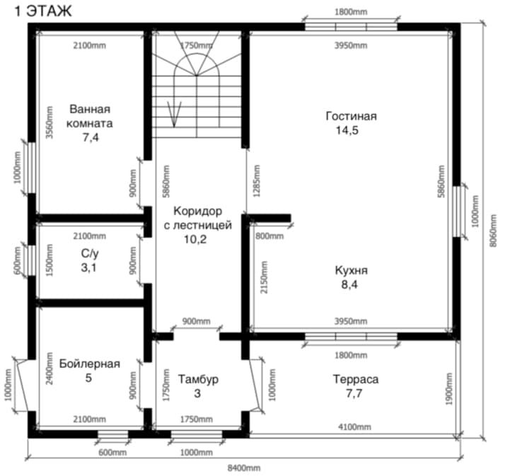 План дома Каркасный дом в ипотеку в г.Славгороде