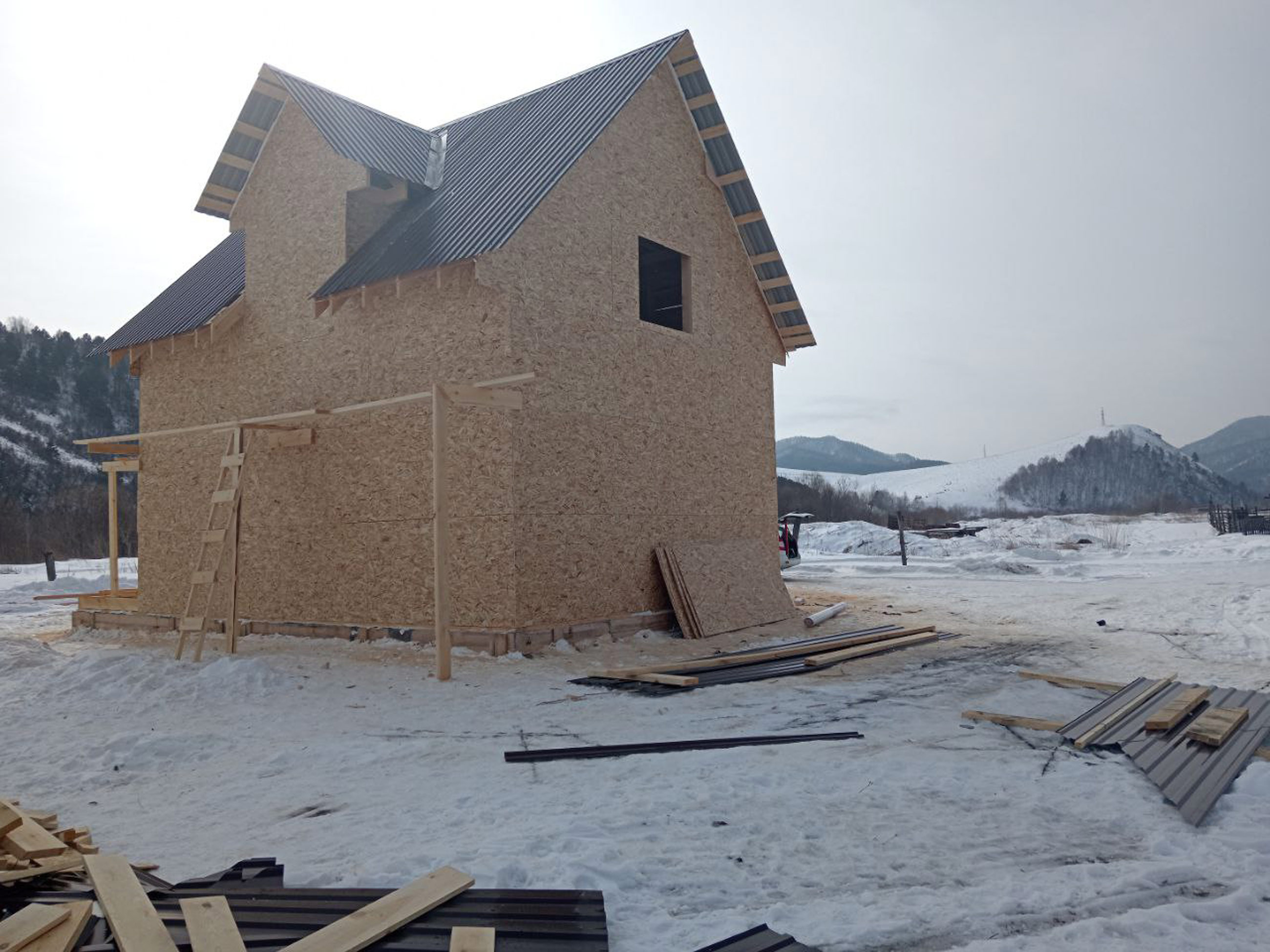 Ход строительства Строительство каркасного дома в с.Алтайское Алтайского района